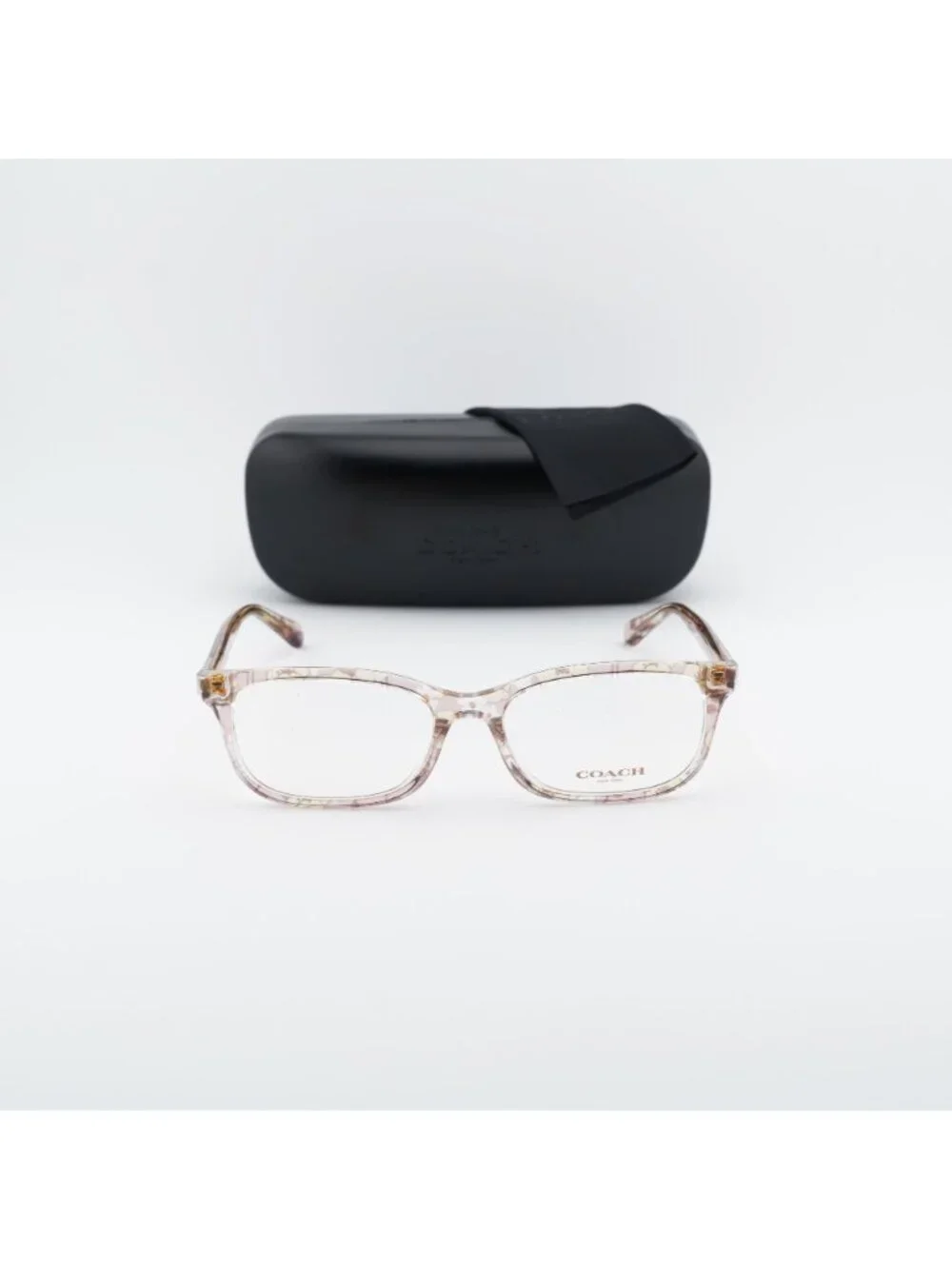 Coach HC6174F 5695 Rectangle Eyeglasses 54mm - Transparent Pink Floral Print
